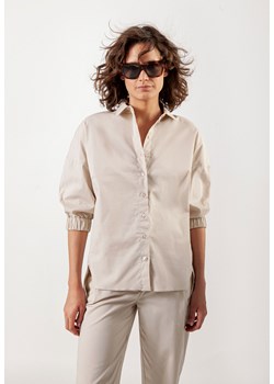 Beżowa popelinowa koszula ze sklepu Molton w kategorii Koszule damskie - zdjęcie 159199614