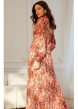 Sukienka szyfonowa z odkrytymi plecami K165/1, Kolor różowy, Rozmiar L, makover ze sklepu Primodo w kategorii Sukienki - zdjęcie 159204261