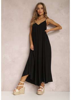 Czarna Sukienka z Wiskozy Harmameia ze sklepu Renee odzież w kategorii Sukienki - zdjęcie 159209740