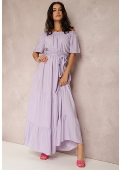 Liliowa Sukienka Amiphiphae ze sklepu Renee odzież w kategorii Sukienki - zdjęcie 159220223