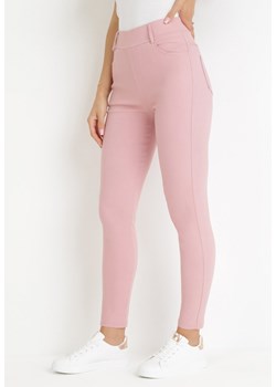Różowe Spodnie Skinny z Wysokim Stanem Ninga ze sklepu Born2be Odzież w kategorii Spodnie damskie - zdjęcie 159226513
