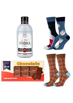 Zestaw 2x Skarpetki Męskie kolorowe SOXO Wódka i czekolada na prezent ze sklepu Sklep SOXO w kategorii Skarpetki męskie - zdjęcie 159230174