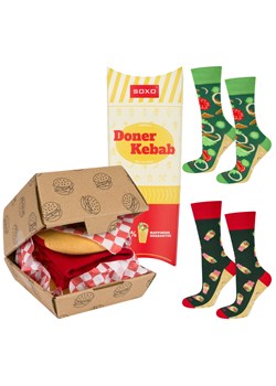 3 x Skarpetki Męskie SOXO | Hamburger w pudełku | Kebab w pudełku | śmieszny prezent dla Niego ze sklepu Sklep SOXO w kategorii Skarpetki męskie - zdjęcie 159230203