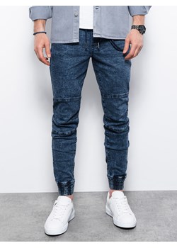 Spodnie męskie jeansowe joggery - niebieskie V3 P1056 ze sklepu ombre w kategorii Jeansy męskie - zdjęcie 159246264
