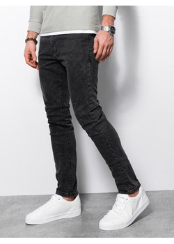 Spodnie męskie jeansowe SKINNY FIT - czarne V6 P1062 ze sklepu ombre w kategorii Jeansy męskie - zdjęcie 159246894