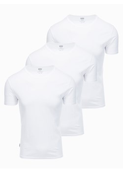 Zestaw koszulek bawełnianych BASIC 3-pak - biały V10 Z30 ze sklepu ombre w kategorii T-shirty męskie - zdjęcie 159248374