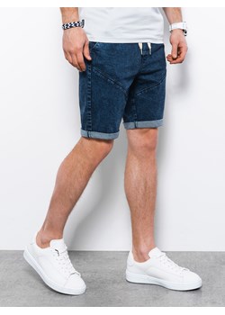 Krótkie spodenki męskie jeansowe - ciemny jeans V3 W361 ze sklepu ombre w kategorii Spodenki męskie - zdjęcie 159248492