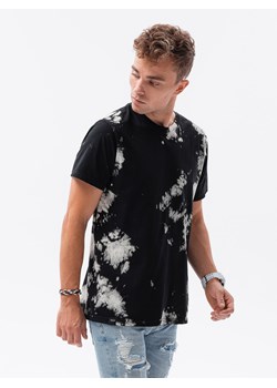 T-shirt męski bawełniany - czarny V1 S1626 ze sklepu ombre w kategorii T-shirty męskie - zdjęcie 159248641
