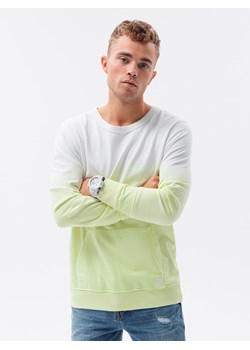 Bluza męska bez kaptura - limonkowa B1150 ze sklepu ombre w kategorii Bluzy męskie - zdjęcie 159248702