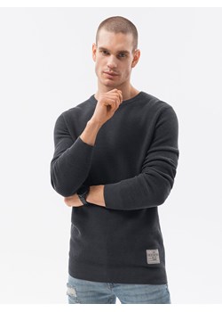 Sweter męski - grafitowy V2 E185 ze sklepu ombre w kategorii Swetry męskie - zdjęcie 159249424