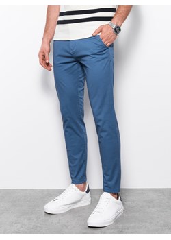 Spodnie męskie chino - niebieskie V3 P894 ze sklepu ombre w kategorii Spodnie męskie - zdjęcie 159249893