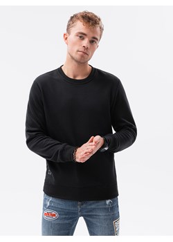 Bluza męska bez kaptura BASIC - czarna V9 B978 ze sklepu ombre w kategorii Bluzy męskie - zdjęcie 159251014