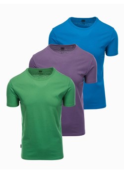 Zestaw koszulek bawełnianych BASIC 3-pak - mix V17 Z30 ze sklepu ombre w kategorii T-shirty męskie - zdjęcie 159251191