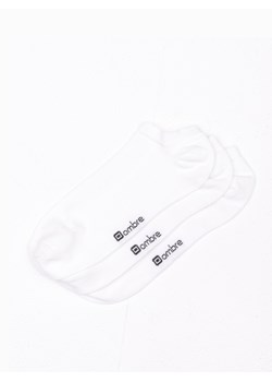 Skarpety męskie stopki 3-pak - białe V4 OM-SOSS-0102 ze sklepu ombre w kategorii Skarpetki męskie - zdjęcie 159252160