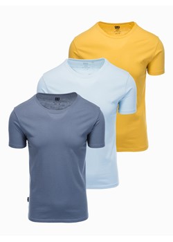 Zestaw koszulek bawełnianych 3-pak - mix V6 Z30 ze sklepu ombre w kategorii T-shirty męskie - zdjęcie 159252303