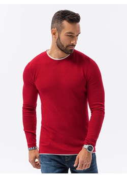 Sweter męski - czerwony V6 E121 ze sklepu ombre w kategorii Swetry męskie - zdjęcie 159252592