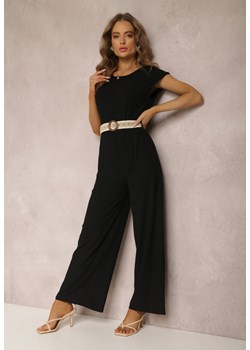 Czarny Kombinezon z Paskiem Artyse ze sklepu Renee odzież w kategorii Kombinezony damskie - zdjęcie 159254250