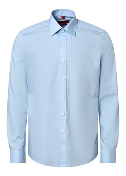 Finshley & Harding Koszula męska łatwa w prasowaniu Mężczyźni Slim Fit Bawełna jasnoniebieski jednolity ze sklepu vangraaf w kategorii Koszule męskie - zdjęcie 159257823