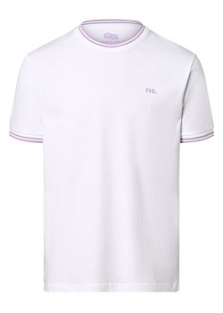 Finshley & Harding London T-shirt męski Mężczyźni Bawełna biały jednolity ze sklepu vangraaf w kategorii T-shirty męskie - zdjęcie 159257840