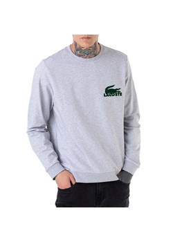 Bluza Lacoste Cotton Fleece Indoor Sweatshirt SH7477-Y9K - szara ze sklepu streetstyle24.pl w kategorii Bluzy męskie - zdjęcie 159265841