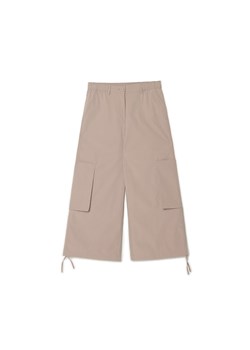 Cropp - Beżowe spodnie kuloty - szary ze sklepu Cropp w kategorii Spodnie damskie - zdjęcie 159299752