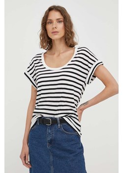 Marc O&apos;Polo t-shirt bawełniany kolor czarny ze sklepu ANSWEAR.com w kategorii Bluzki damskie - zdjęcie 159313542