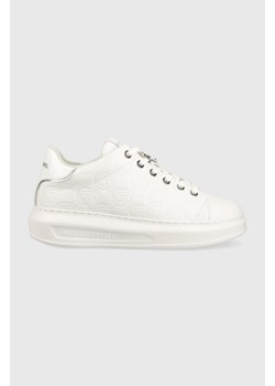 Karl Lagerfeld sneakersy skórzane KAPRI KC kolor biały KL62523F ze sklepu ANSWEAR.com w kategorii Buty sportowe damskie - zdjęcie 159313634