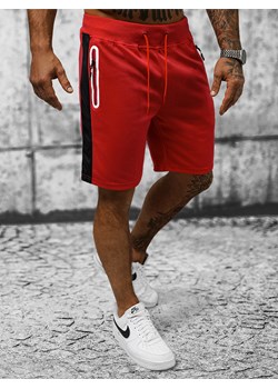 Spodenki dresowe męskie czerwone OZONEE JS/8K927 ze sklepu ozonee.pl w kategorii Spodenki męskie - zdjęcie 159314943