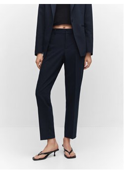Mango Spodnie materiałowe Boreal 57000365 Granatowy Regular Fit ze sklepu MODIVO w kategorii Spodnie damskie - zdjęcie 159324412