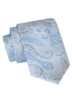 Klasyczny, Szeroki Krawat Męski CHATTIER - Odcienie Niebieskiego KRCH1354 ze sklepu JegoSzafa.pl w kategorii Krawaty - zdjęcie 160042794