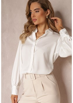 Biała Zapinana Koszula z Długim Rękawem Lassai ze sklepu Renee odzież w kategorii Koszule damskie - zdjęcie 160045953