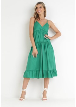 Zielona Sukienka Ezalia ze sklepu Born2be Odzież w kategorii Sukienki - zdjęcie 160046342