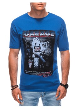 T-shirt męski z nadrukiem 1860S - ciemnoniebieski ze sklepu Edoti w kategorii T-shirty męskie - zdjęcie 160049820