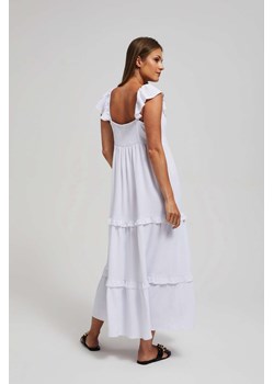 Sukienka maxi biała ze sklepu Moodo.pl w kategorii Sukienki - zdjęcie 160049864