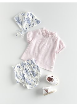 Reserved - Komplet z czapką - pastelowy róż ze sklepu Reserved w kategorii Komplety niemowlęce - zdjęcie 160067940