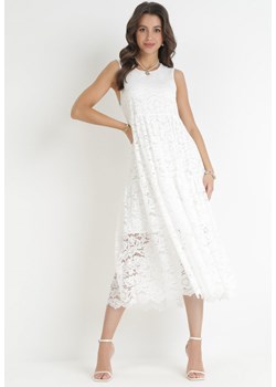 Biała Sukienka Ifre ze sklepu Born2be Odzież w kategorii Sukienki - zdjęcie 160072642