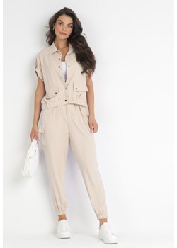 Beżowy Komplet 2-częściowy z Bluzką i Spodniami Arene ze sklepu Born2be Odzież w kategorii Komplety i garnitury damskie - zdjęcie 160077701