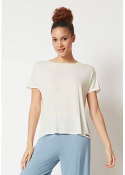 Koszulka damska z bambusa Skiny kremowa 80774 ze sklepu piubiu_pl w kategorii Bluzki damskie - zdjęcie 160093212