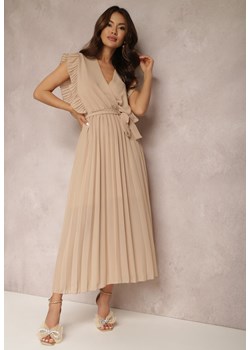 Beżowa Sukienka Ismena ze sklepu Renee odzież w kategorii Sukienki - zdjęcie 160122724