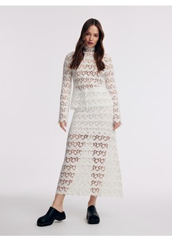 Reserved - Spódnica w kwiatowy wzór - biały ze sklepu Reserved w kategorii Spódnice - zdjęcie 160140234