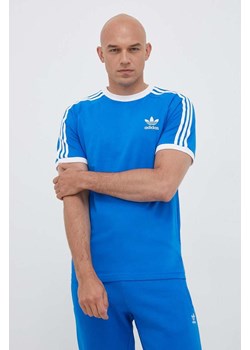 adidas Originals t-shirt bawełniany kolor niebieski z aplikacją  IN7745 ze sklepu ANSWEAR.com w kategorii T-shirty męskie - zdjęcie 160146653