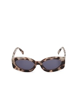 Cropp - Fioletowe okulary przeciwsłoneczne - brązowy ze sklepu Cropp w kategorii Okulary przeciwsłoneczne damskie - zdjęcie 160152441