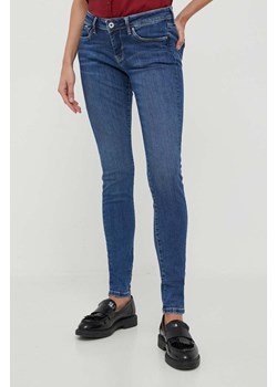 Pepe Jeans jeansy damskie kolor niebieski ze sklepu ANSWEAR.com w kategorii Jeansy damskie - zdjęcie 160206870