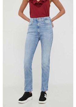 Pepe Jeans jeansy damskie kolor niebieski ze sklepu ANSWEAR.com w kategorii Jeansy damskie - zdjęcie 160206882