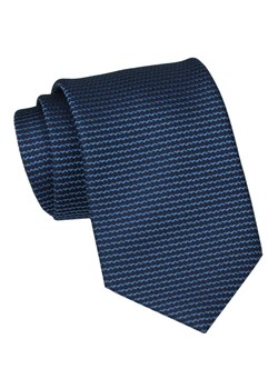 Klasyczny Krawat Męski - ALTIES - Granat, Poziome Prążki KRALTS0896 ze sklepu JegoSzafa.pl w kategorii Krawaty - zdjęcie 160216764