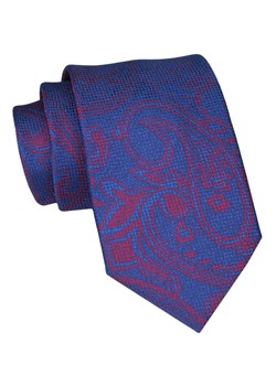 Klasyczny Krawat Męski - ALTIES - Niebieski w Duży Wzór KRALTS0910 ze sklepu JegoSzafa.pl w kategorii Krawaty - zdjęcie 160216792