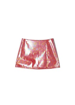 Cropp - Wzorzysta spódnica mini z połyskiem - różowy ze sklepu Cropp w kategorii Spódnice - zdjęcie 160284580