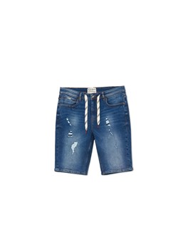 Cropp - Ciemnoniebieskie szorty jeansowe - granatowy ze sklepu Cropp w kategorii Spodenki męskie - zdjęcie 160284600
