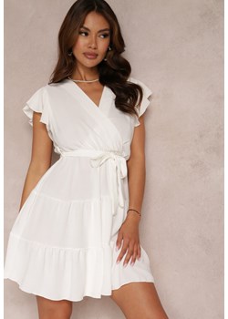 Biała Sukienka z Paskiem Phaedrialla ze sklepu Renee odzież w kategorii Sukienki - zdjęcie 160290601