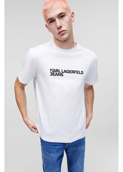 Karl Lagerfeld Jeans t-shirt bawełniany kolor biały z nadrukiem ze sklepu ANSWEAR.com w kategorii T-shirty męskie - zdjęcie 160291421